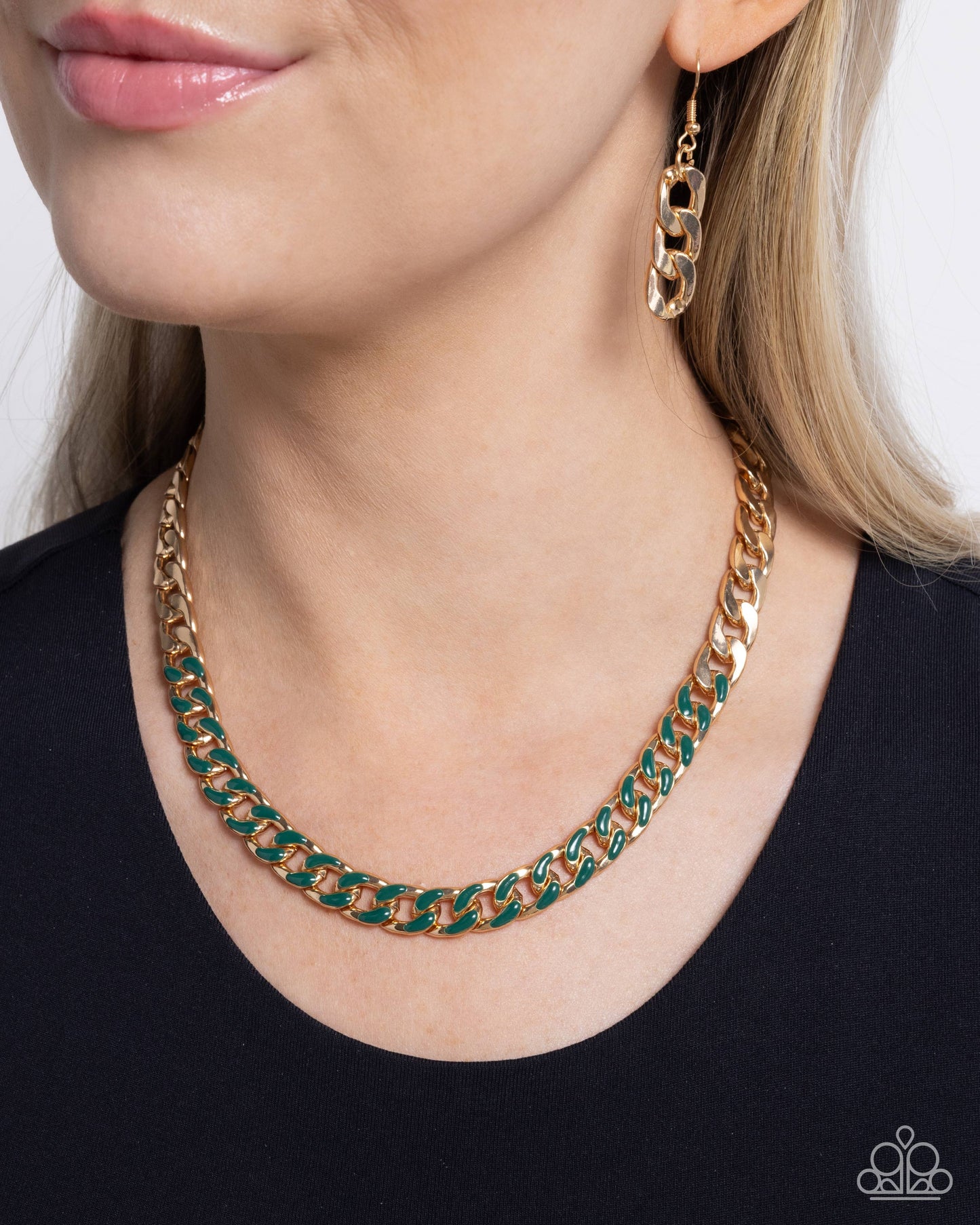 Paparazzi Accessories - Painted Problem - Green Necklaces