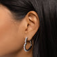 Paparazzi Accessories - Vocally Vintage - Multi Earrings set in circular fittings, elevated white, Pastel Lilac, and Chambray Blue pearls embellish the front of a silver heart hoop for a refined, sophisticated finish. Earring attaches to a standard post fitting. Hoop measures approximately 1 1/4" in diameter.  Sold as one pair of hoop earrings.