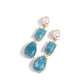 Paparazzi Accessories - Marbled Masterpiece - Blue Earrings