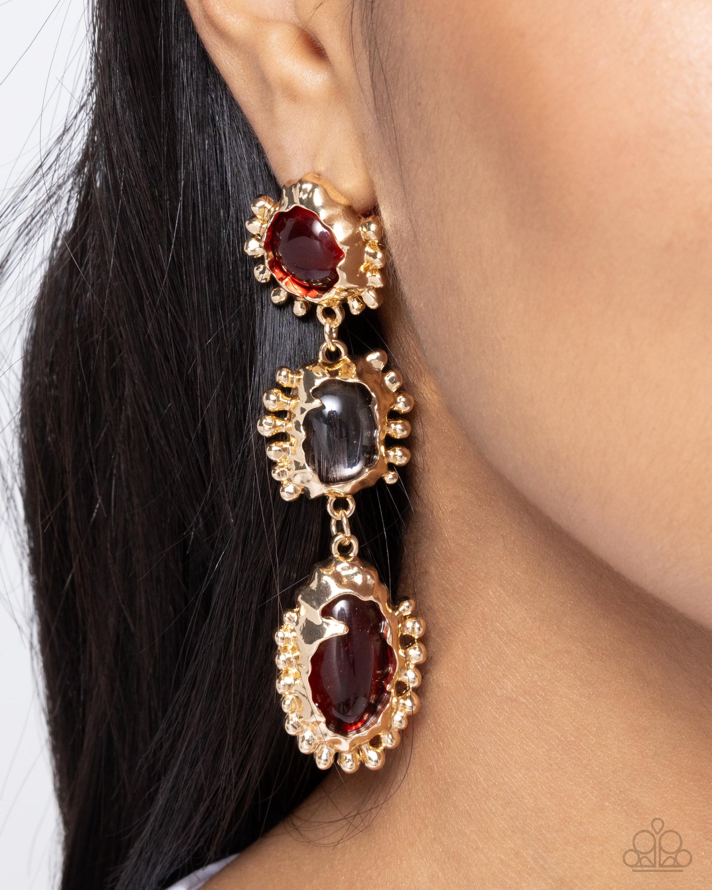 Paparazzi Accessories - Emotional Elegance - Red Earrings