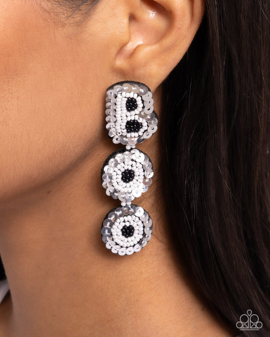 Paparazzi Accessories - Halloween Bash - White Earrings