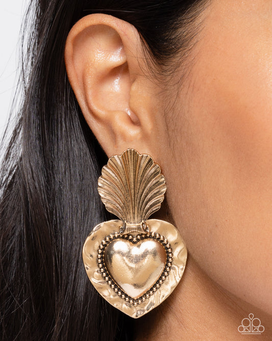 Paparazzi Accessories - Mythical Moment - Gold Earrings