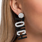 Paparazzi Accessories - Y2K Year & Touchdown Texture - Black Jewelry Set