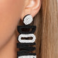 Paparazzi Accessories - Y2K Year & Touchdown Texture - Black Jewelry Set