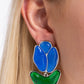Paparazzi Accessories Tulip Triumph Blue Earrings
