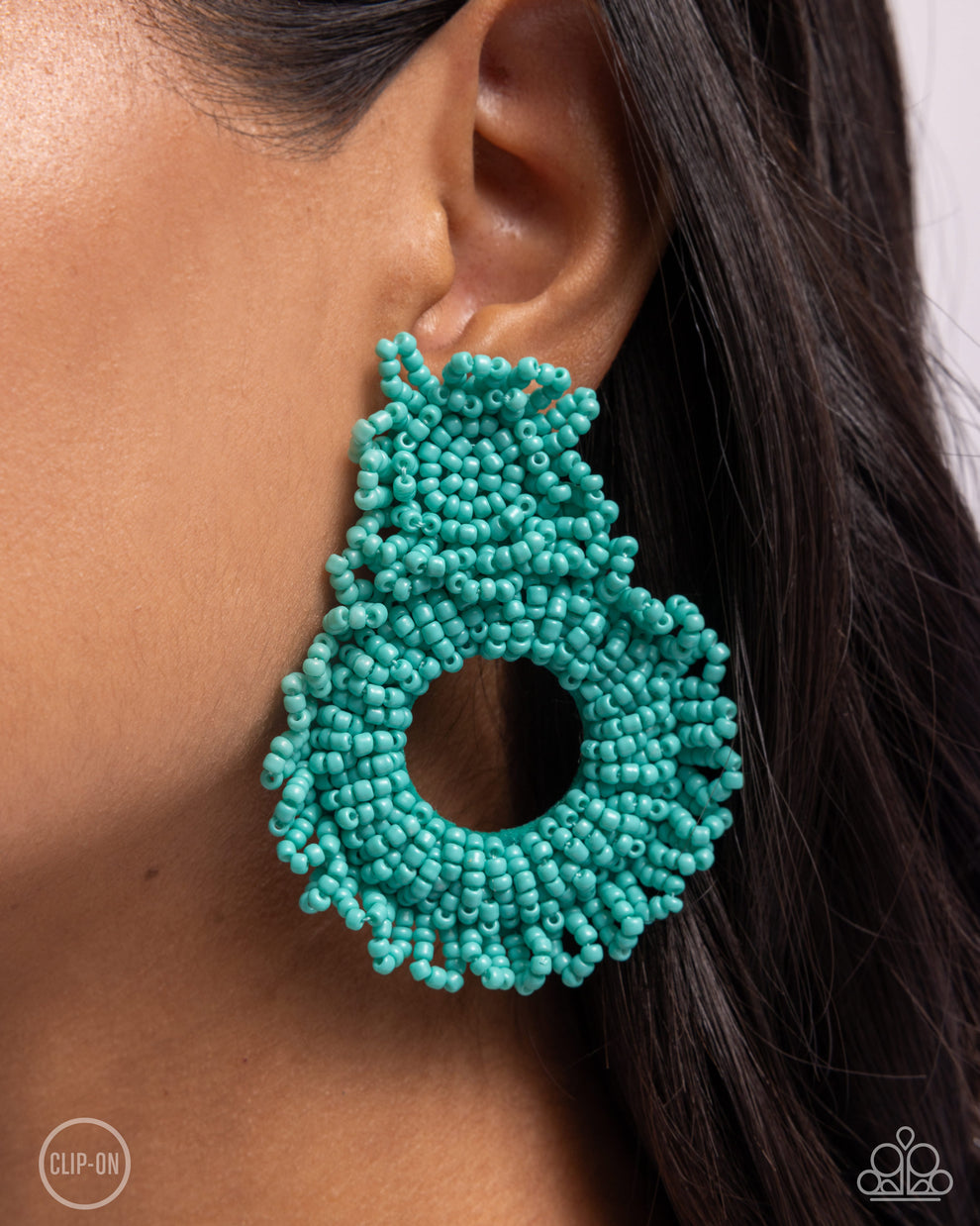 Paparazzi Accessories - Explosive Energy- Blue Clip-On Earrings