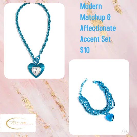 Paparazzi Accessories - Modern Matchup & Affectionate Accent- Blue Jewelry Sets