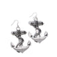 Paparazzi Accessories - Adorable Anchor - Silver Earrings