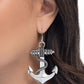 Paparazzi Accessories - Adorable Anchor - Silver Earrings