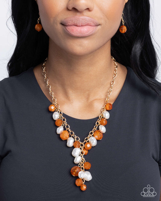 Paparazzi Accessories - Beehive Barage - Orange Necklaces