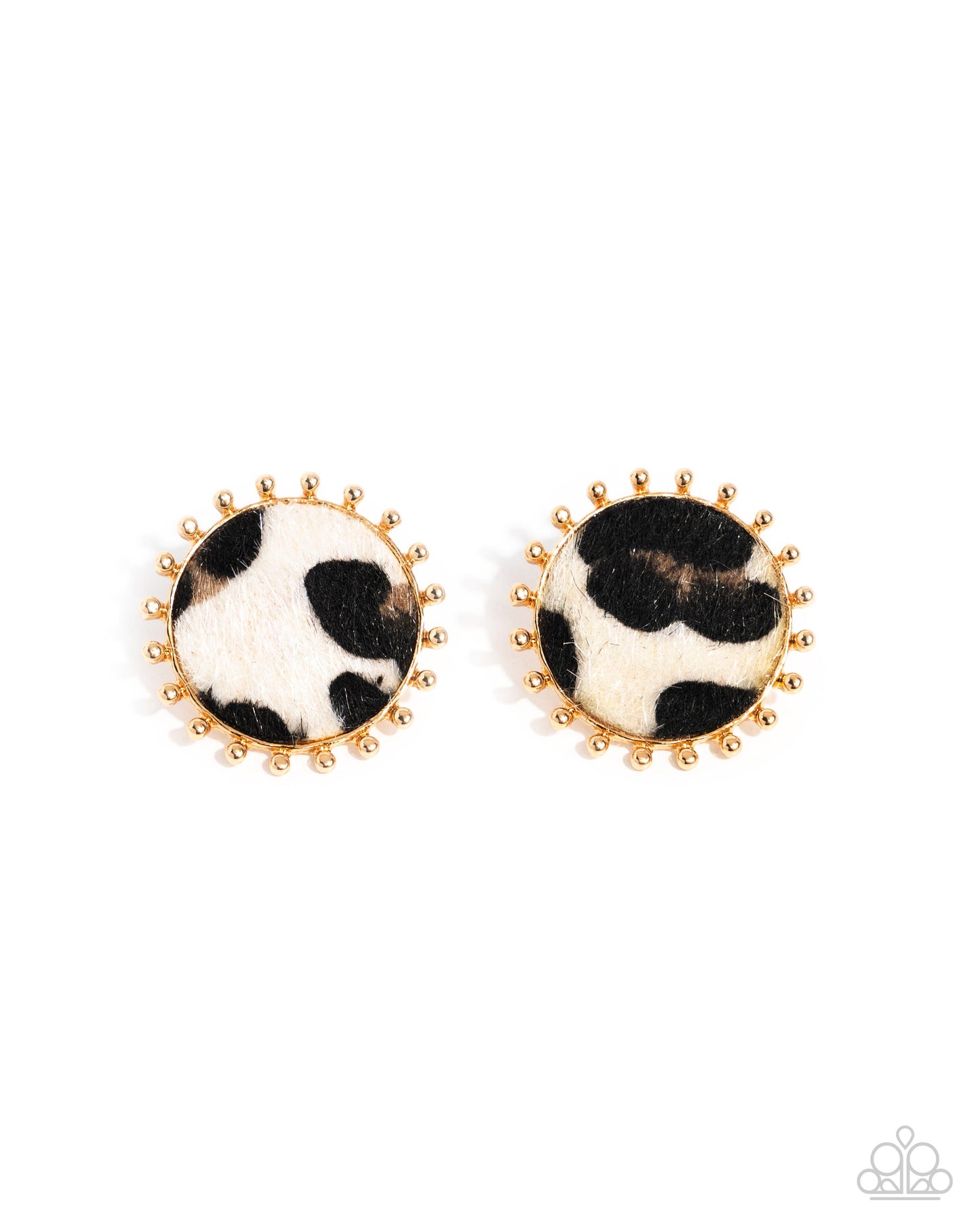 Paparazzi Accessories - Cowhide Couture - Brown Earrings