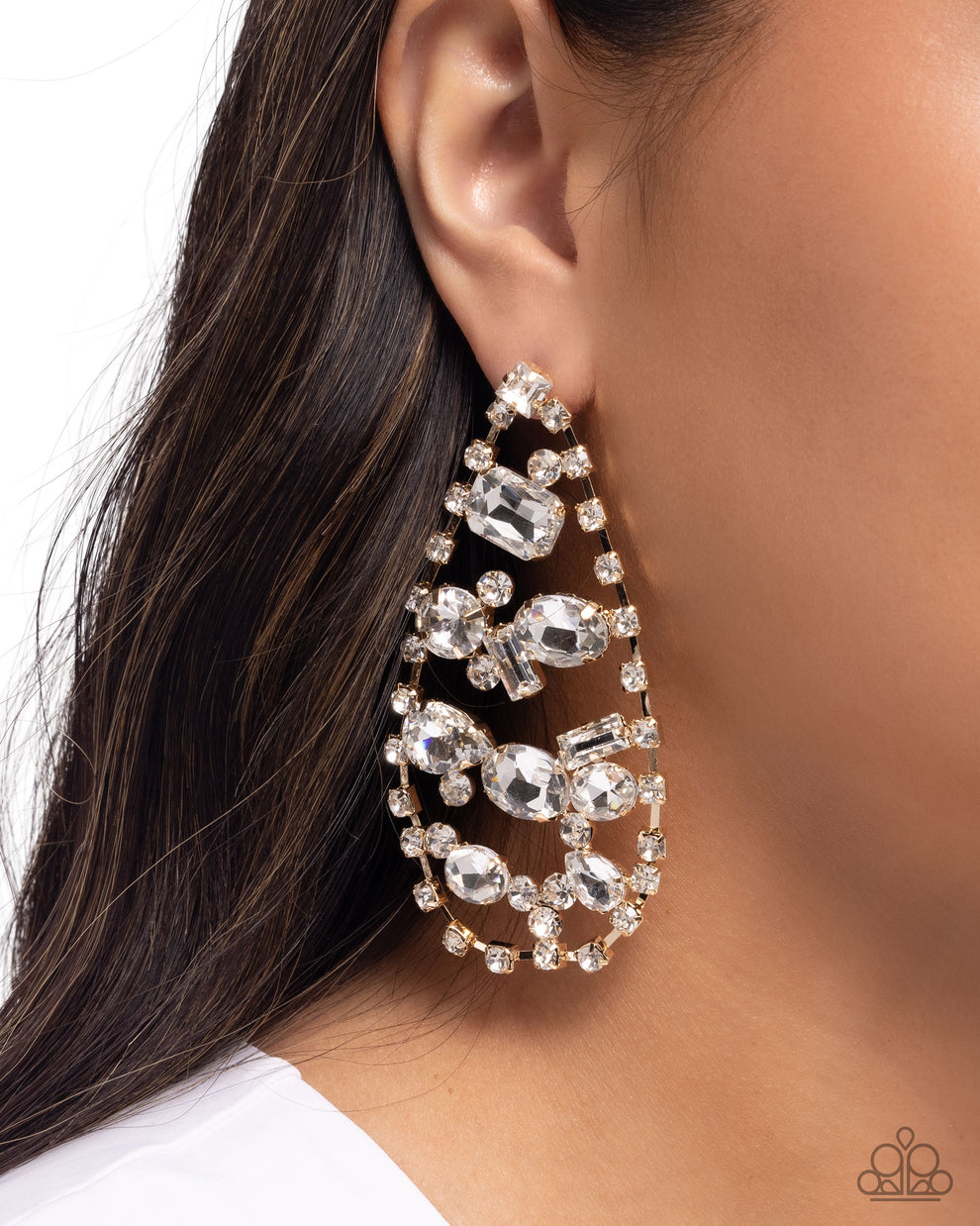 Paparazzi Accessories - Giant Glitter - Gold Earrings