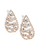 Paparazzi Accessories - Giant Glitter - Gold Earrings