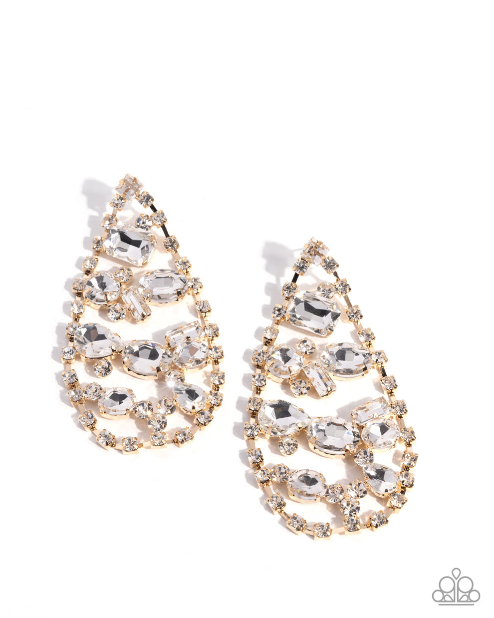 Paparazzi Accessories - Giant Glitter - Gold Earrings