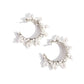 Elite Expense White Hoop Earrings