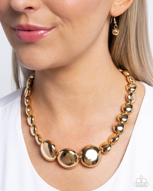 Paparazzi Accessories - Reflective Roar - Gold Necklaces