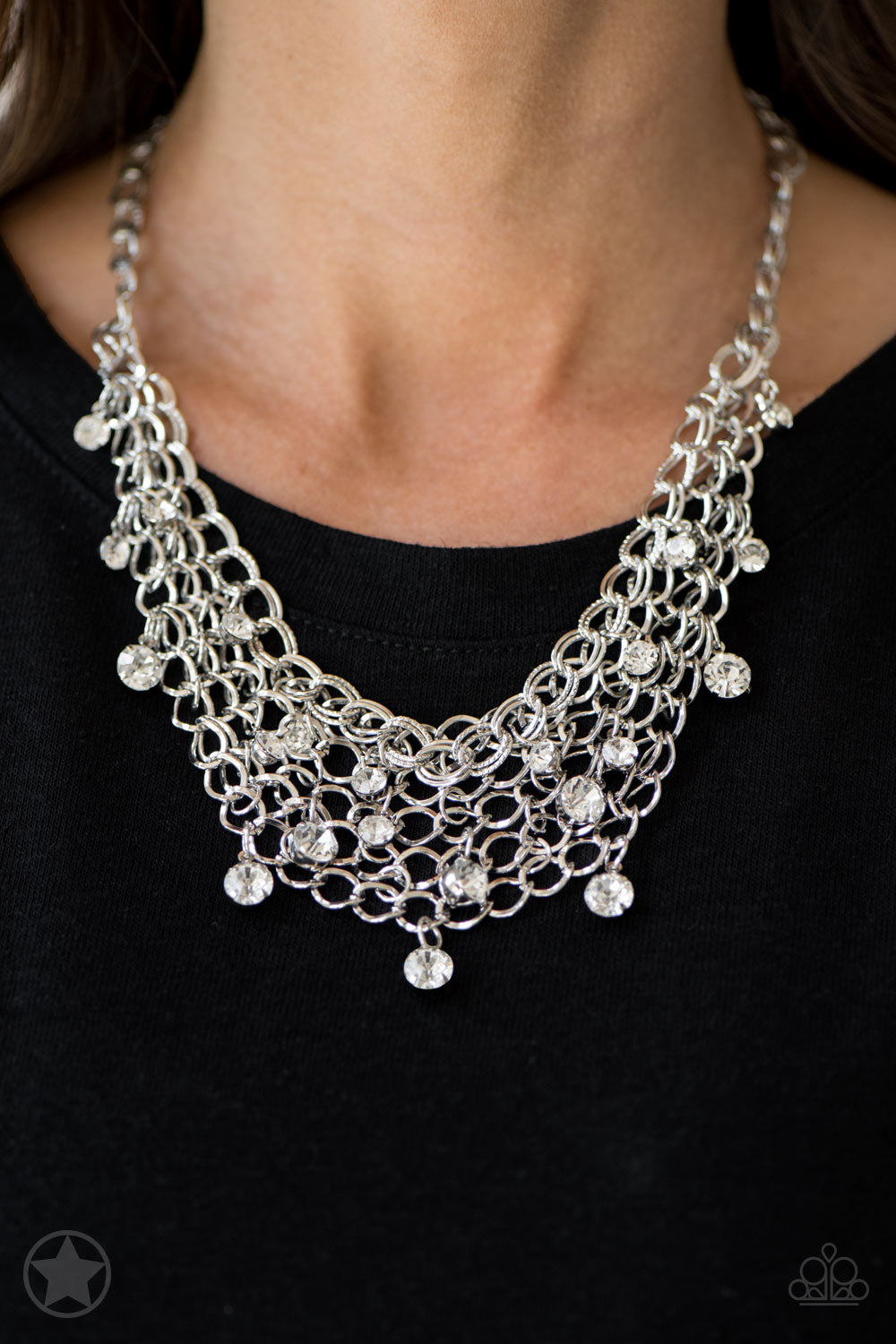 Paparazzi Accessories Fishing for Compliments - Silver Blockbuster Necklaces - Lady T Accessories