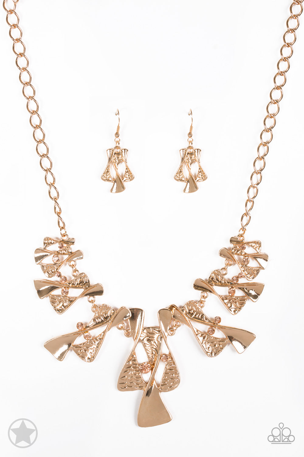 Paparazzi Accessories The Sands Of Time - Gold Blockbuster Necklaces - Lady T Accessories