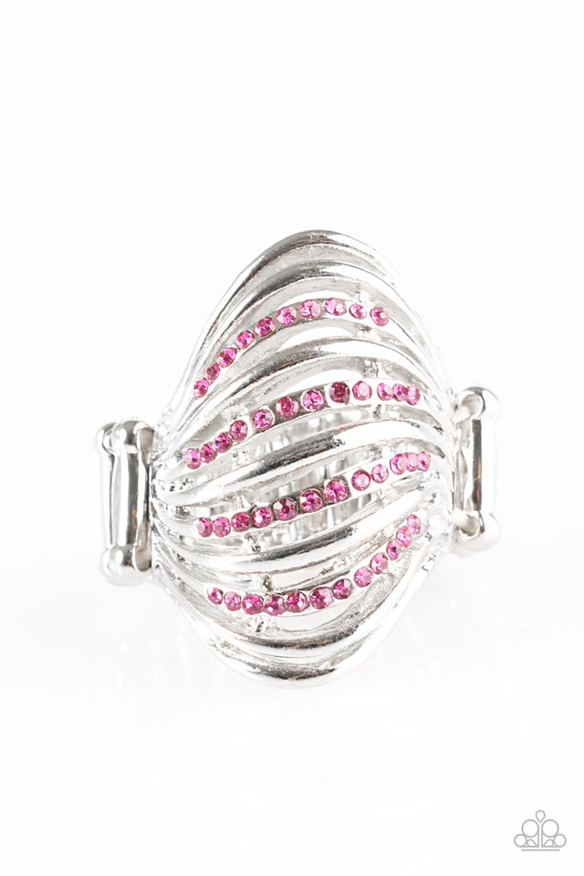 Paparazzi Accessories Ride the Waves - Pink Rings - Lady T Accessories