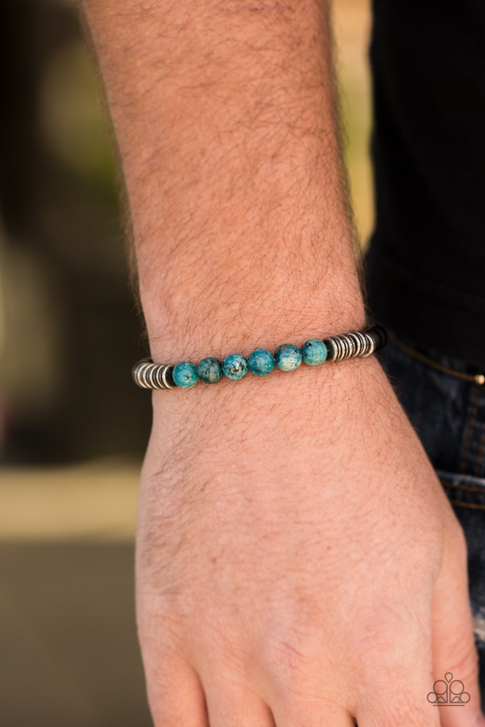 Paparazzi Accessories Energetic - Blue Urban Bracelets - Lady T Accessories