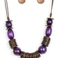 Paparazzi Accessories You Better Belize It - Purple Wood Necklaces - Lady T Accessories