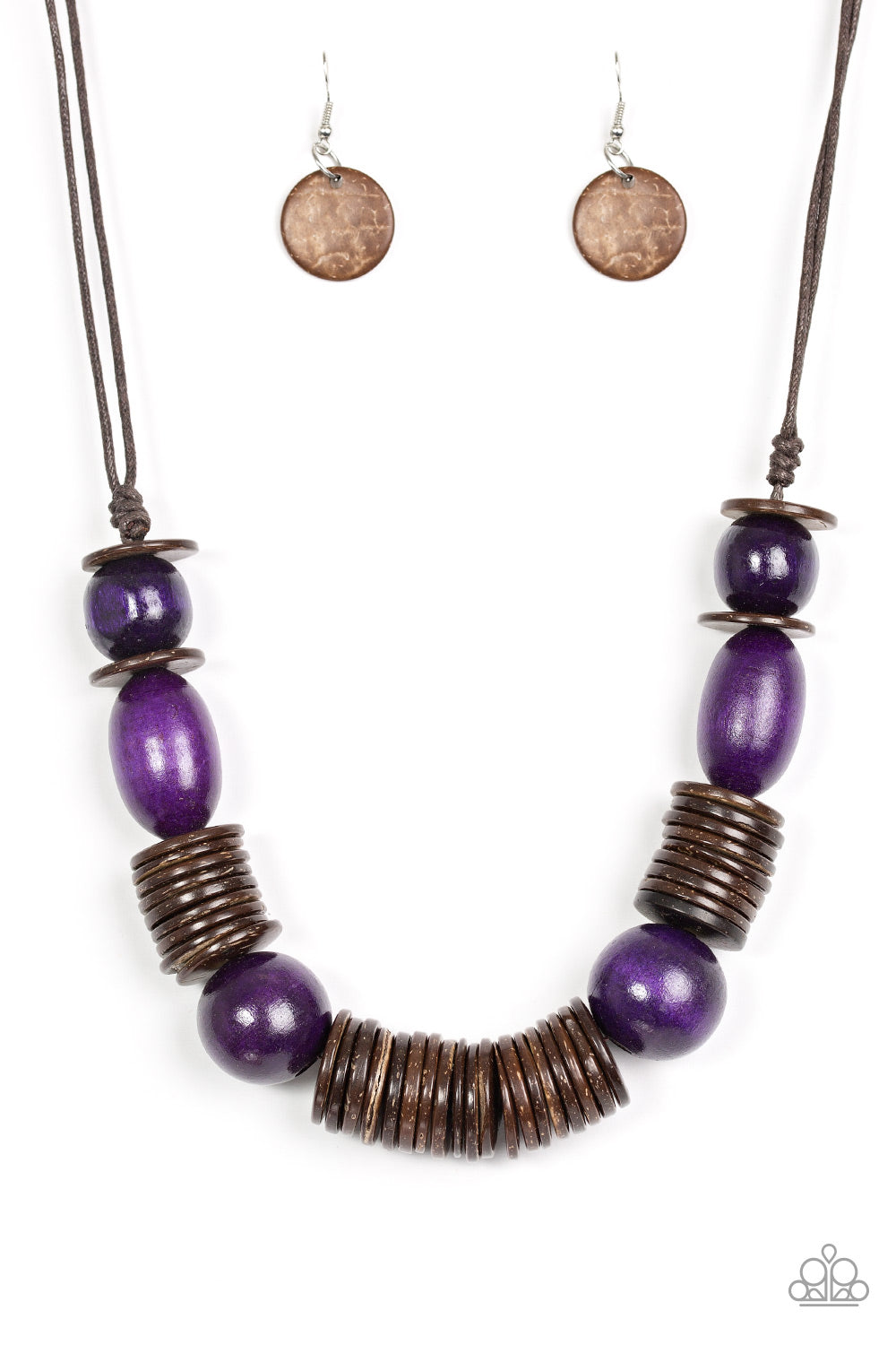 Paparazzi Accessories You Better Belize It - Purple Wood Necklaces - Lady T Accessories