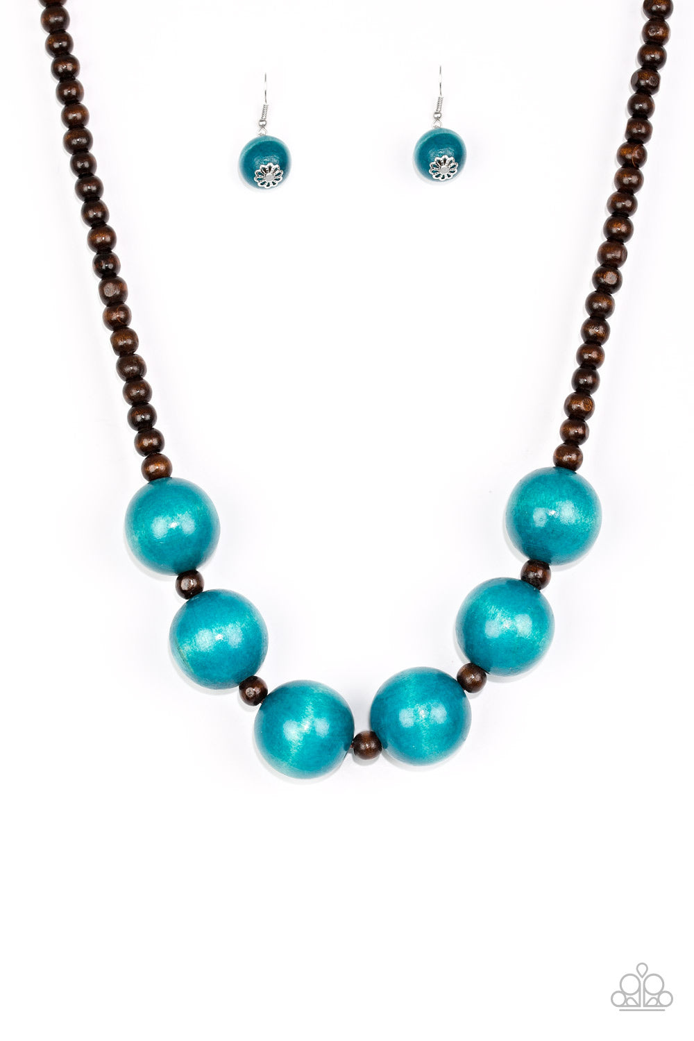 Paparazzi Accessories Oh My Miami - Blue Wood Necklaces - Lady T Accessories