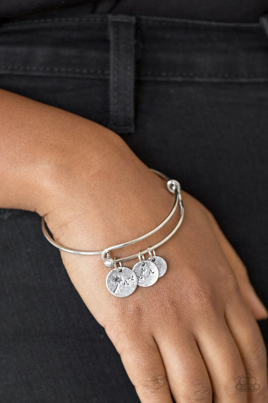 Paparazzi Accessories Dreamy Dandelions - Silver Bracelets - Lady T Accessories
