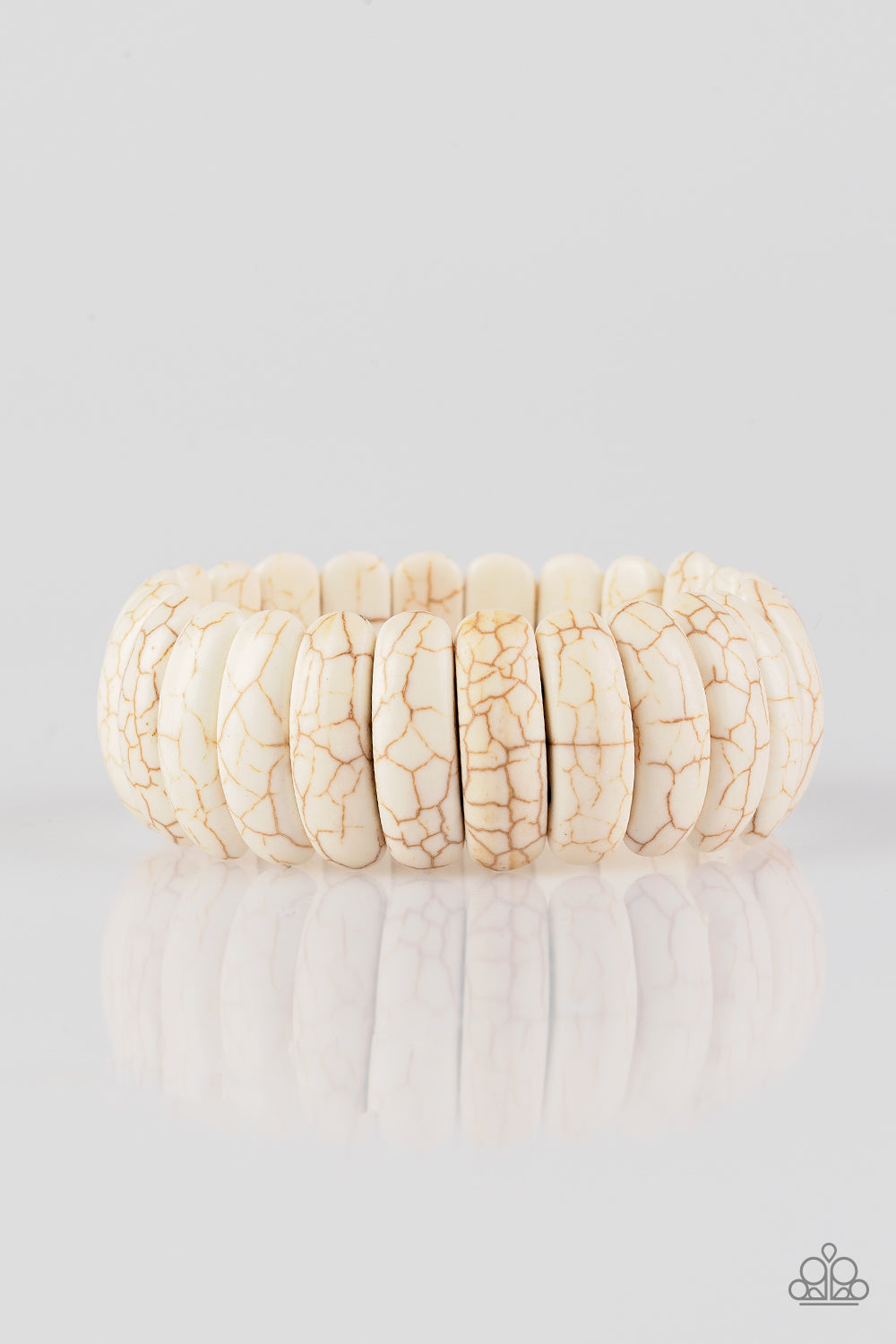 Paparazzi Accessories Peacefully Primal - White Bracelets - Lady T Accessories