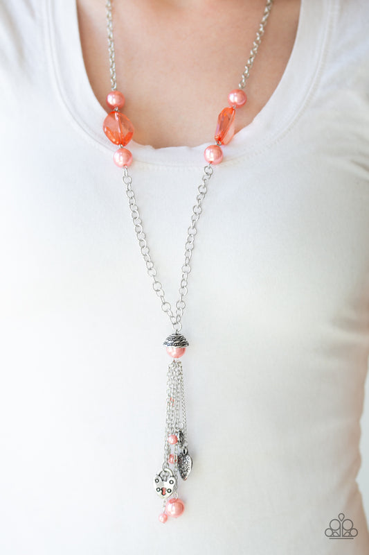 Paparazzi Accessories Heart-Stopping Harmony - Orange Necklaces - Lady T Accessories