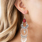 Paparazzi Accessories Progressively Pioneer - Red Earrings - Lady T Accessories
