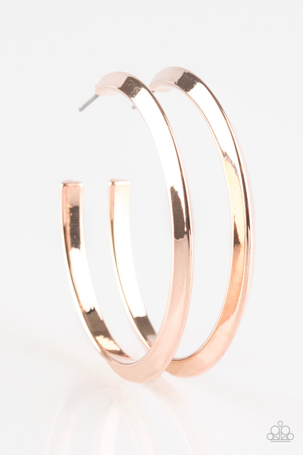 Paparazzi Accessories Some Like it HAUTE - Rose Gold Hoop Earrings - Lady T Accessories