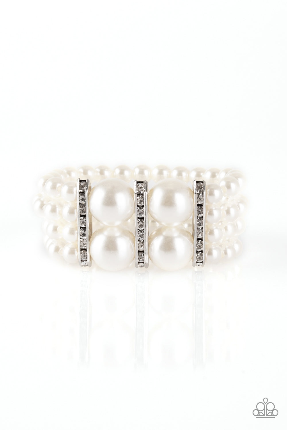 Paparazzi Accessories Romance Remix - White Pearl Bracelets  - Lady T Accessories