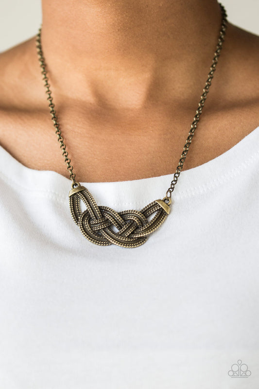 Paparazzi Accessories Nautically Naples - Brass Necklaces - Lady T Accessories