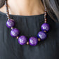 Paparazzi Accessories Oh My Miami - Purple Wood Necklaces - Lady T Accessories