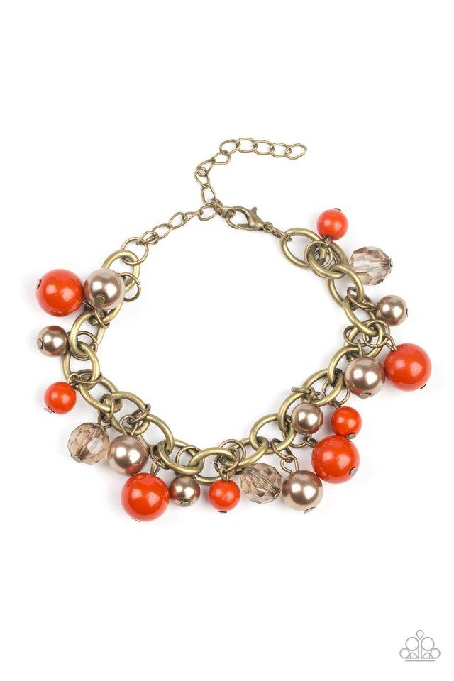 Paparazzi Accessories Grit and Glamour - Orange Bracelets  - Lady T Accessories