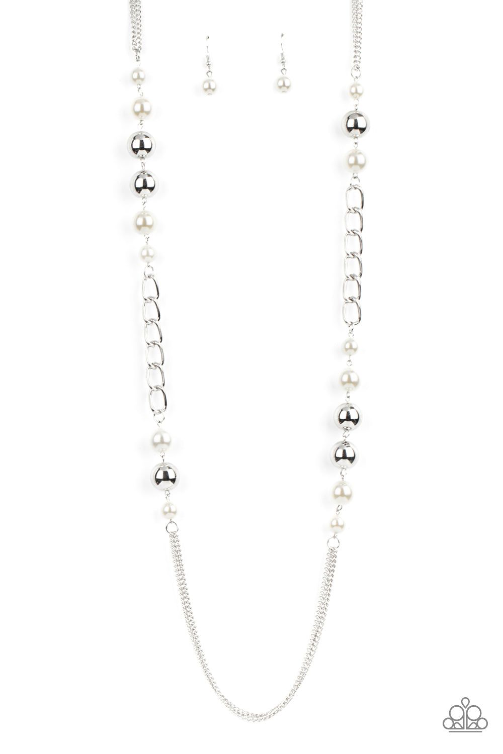 Paparazzi Accessories Uptown Talker - White Necklaces - Lady T Accessories