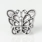 Paparazzi Accessories Sky High Butterfly - Silver Rings brushed in an antiqued finish, a dramatic silver butterfly blooms across the finger for a whimsical look. Features a stretchy band for a flexible fit.  Sold as one individual ring.