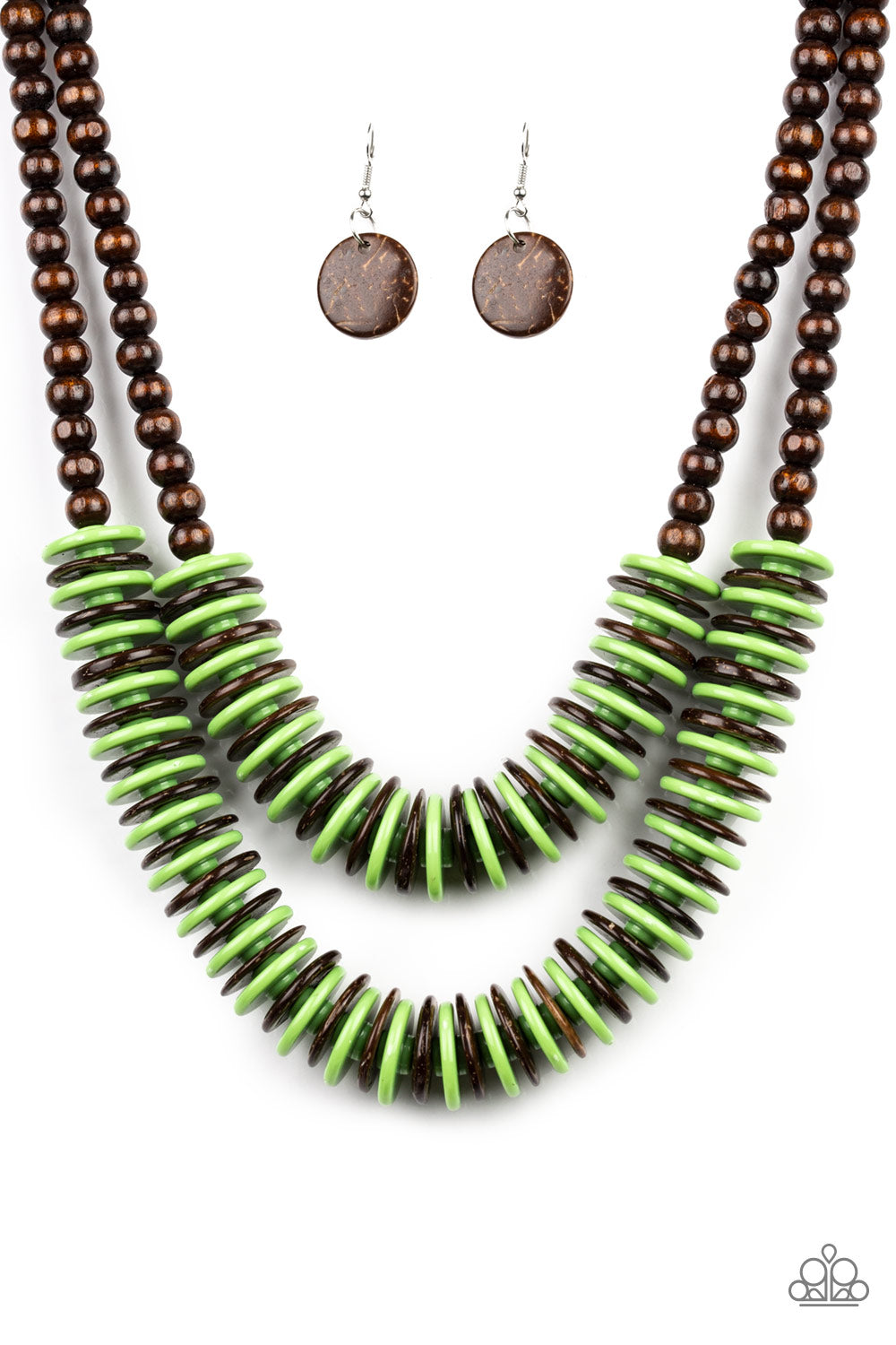 Paparazzi Accessories Dominican Disco - Green Necklaces - Lady T Accessories