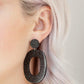 Paparazzi Accessories Miami Boulevard - Black Post Earrings - Lady T Accessories