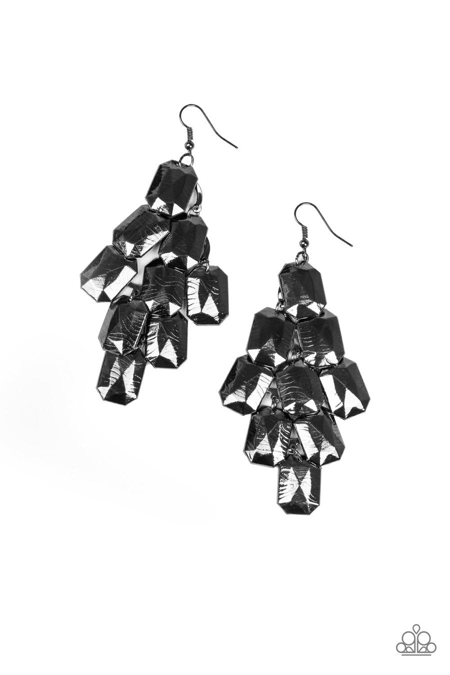 Paparazzi Accessories Contemporary Catwalk - Gunmetal Earrings - Lady T Accessories