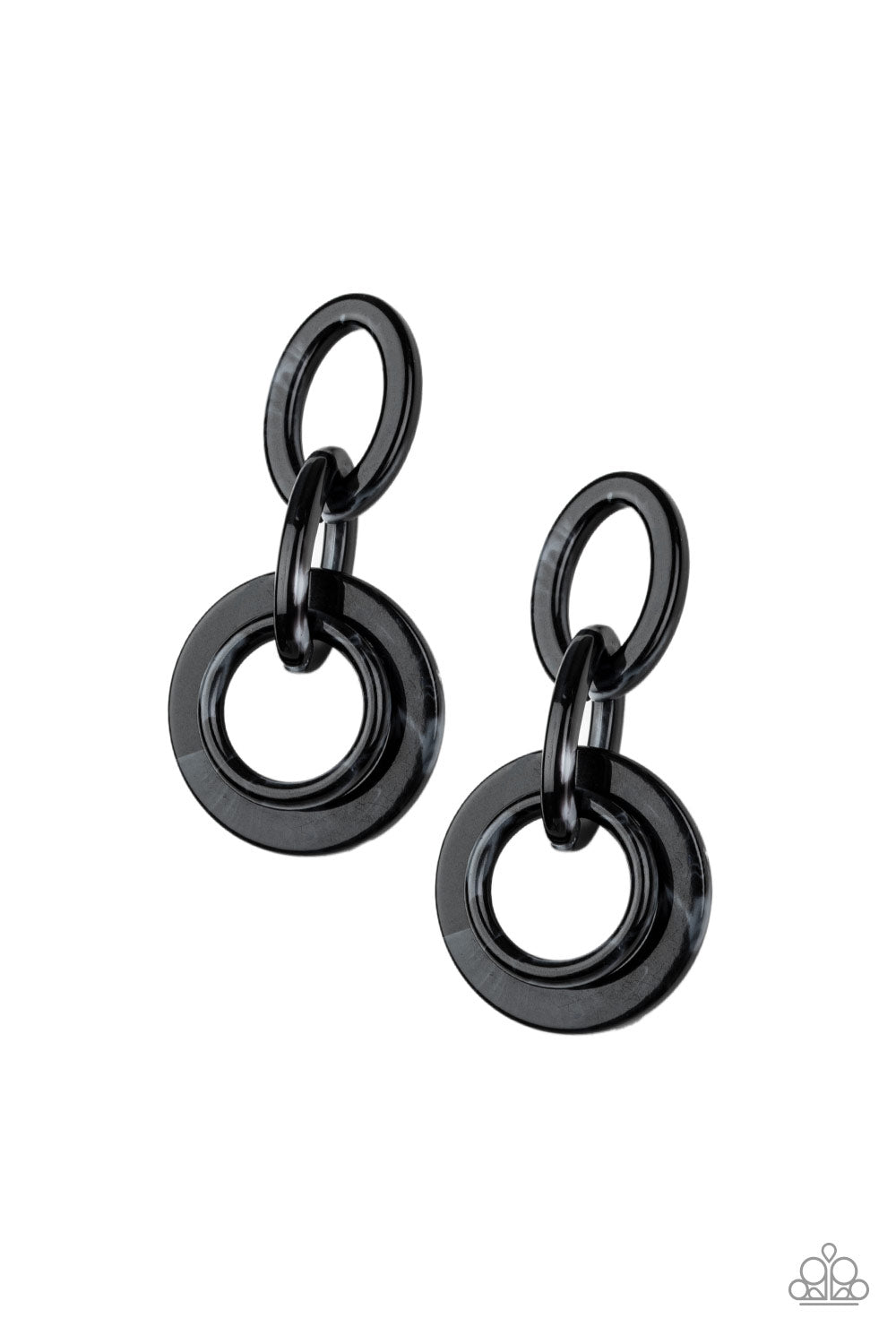 Paparazzi Accessories Havana HAUTE Spot - Black Earrings - Lady T Accessories
