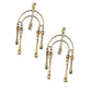 Paparazzi Accessories ARTIFACTS of Life - Brass Earrings hammered bars dangle from the ends of a bowing brass frame, creating an abstract lure. A matching brass bar adorns the center of the frame for a handcrafted finish. Earring attaches to a standard post fitting.  Sold as one pair of post earrings.