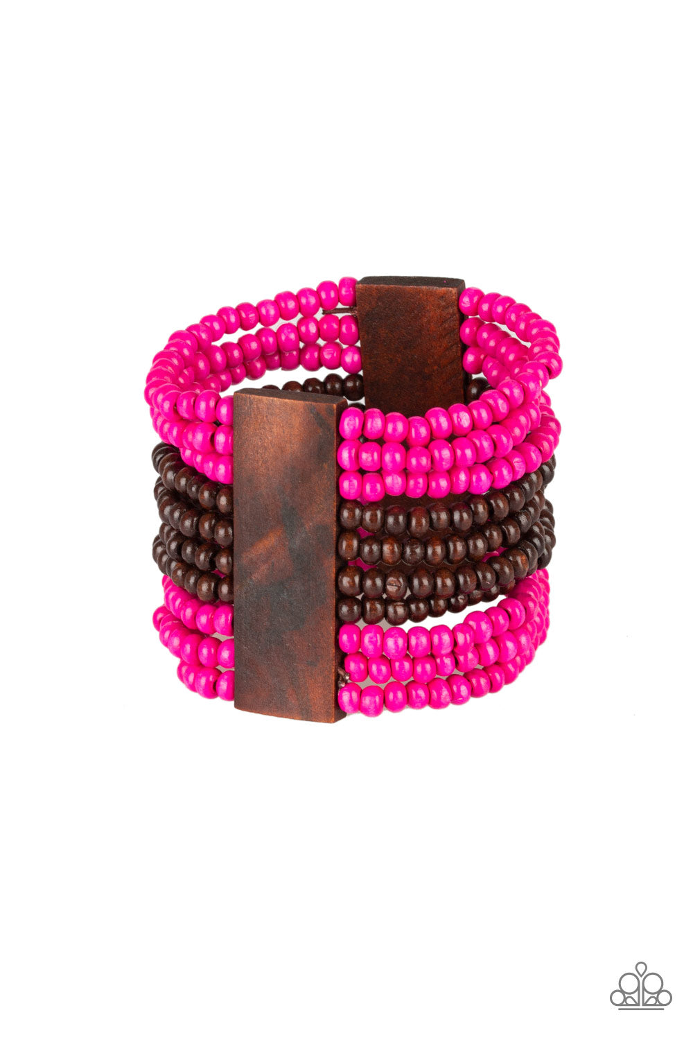 Paparazzi Accessories Jamaican Me Jam - Pink Wood Bracelets - Lady T Accessories
