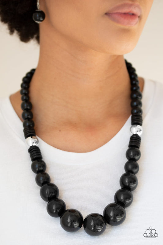 Paparazzi Accessories Panama Panorama - Black Wood Necklaces - Lady T Accessories