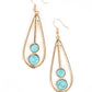Paparazzi Accessories Natural Nova - Gold Earrings - Lady T Accessories