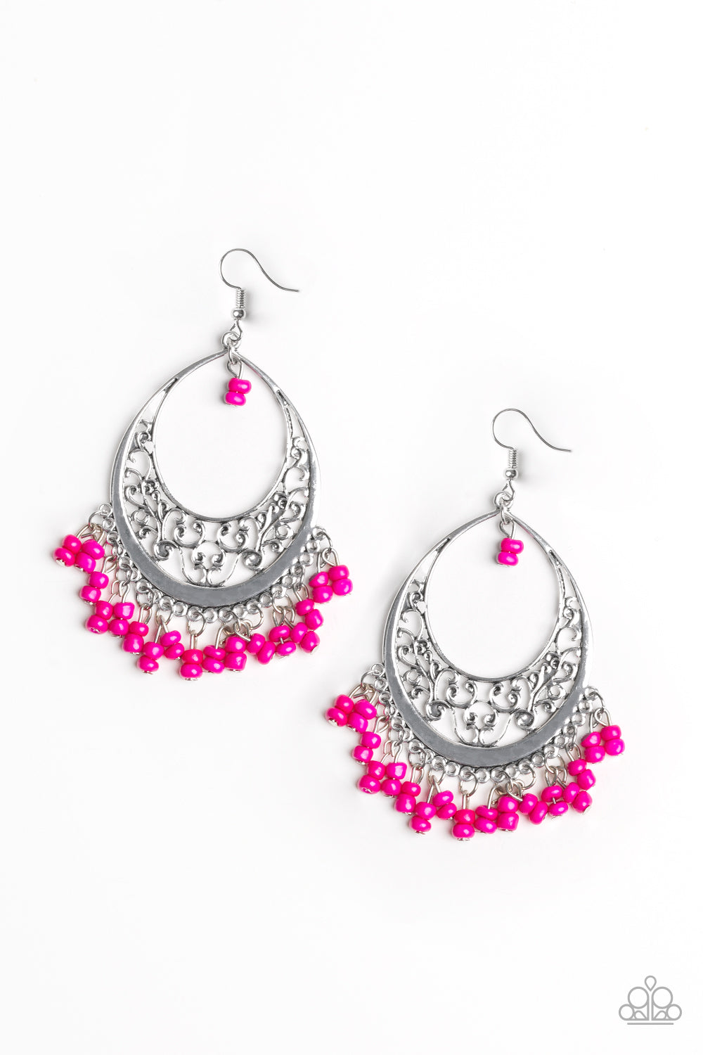 Paparazzi Accessories Malibu Mamba - Pink Earrings - Lady T Accessories