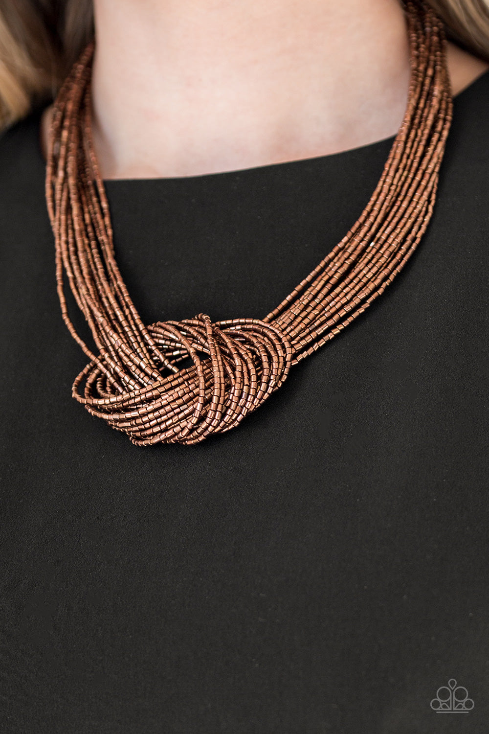 Paparazzi Accessories Knotted Knockout - Copper Necklaces - Lady T Accessories