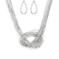 Paparazzi Accessories Knotted Knockout - Silver Seedbead Necklaces - Lady T Accessories