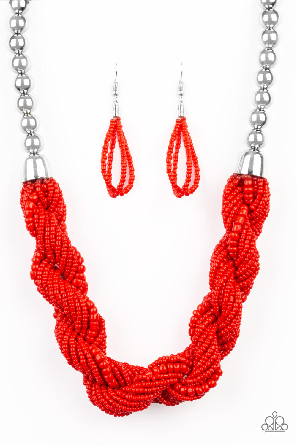 Paparazzi Accessories Savannah Surfin - Red Necklaces - Lady T Accessories